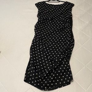 Any Taylor black and white polka dot dress